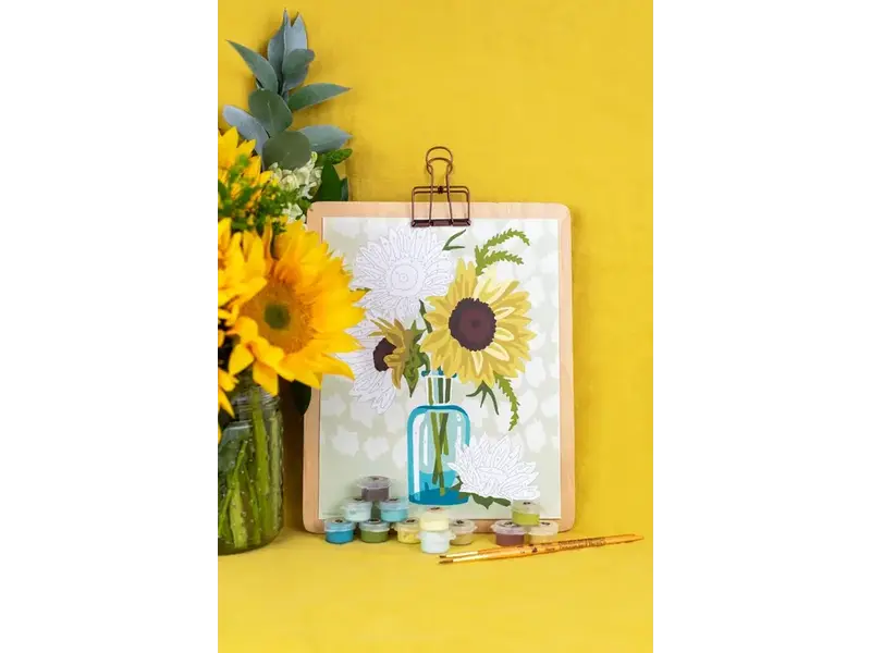 Elle Cree Sunflowers in Vase (Yellow) Paint-By-Number Kit