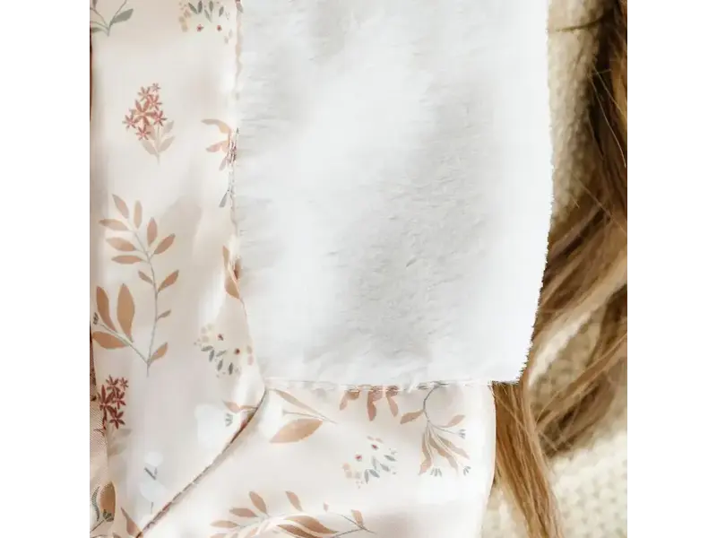 Saranoni Satin Border Receiving Blankets  Flora