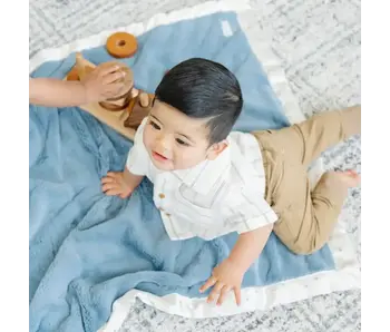 Satin Border Receiving Blankets  Sea Glass