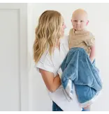 Saranoni Satin Border Receiving Blankets  Sea Glass