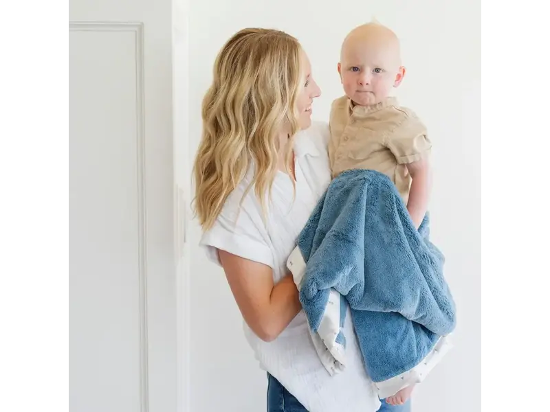 Saranoni Satin Border Receiving Blankets  Sea Glass