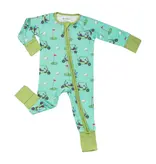 LollyBanks Bamboo Baby Convertible Zipper Pajamas - Golf Cart