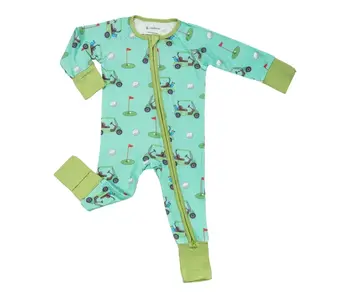 Bamboo Baby Convertible Zipper Pajamas - Golf Cart