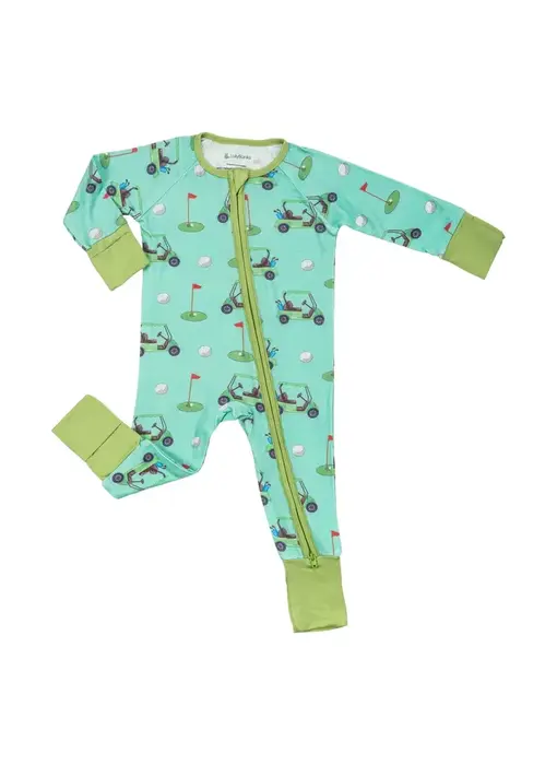Bamboo Baby Convertible Zipper Pajamas - Golf Cart