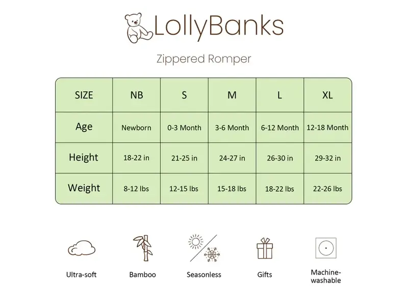 LollyBanks Bamboo Baby Convertible Zipper Pajamas - Golf Cart