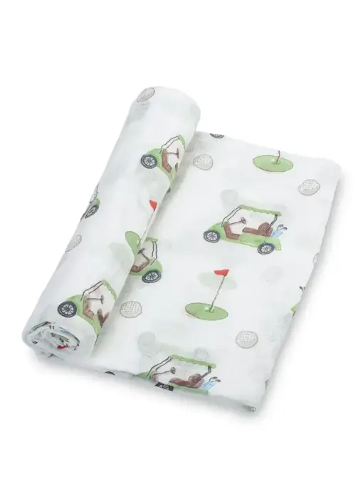 Golf A Round Baby Muslin Swaddle Blanket