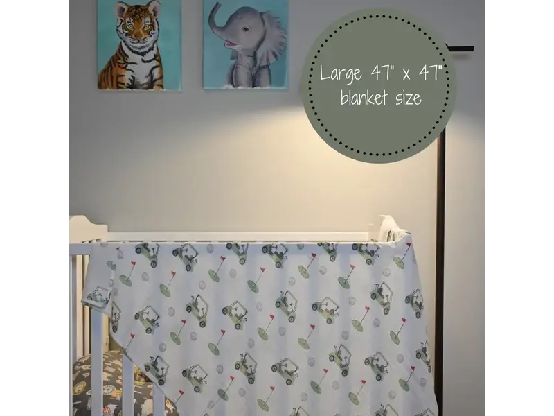 LollyBanks Golf A Round Baby Muslin Swaddle Blanket