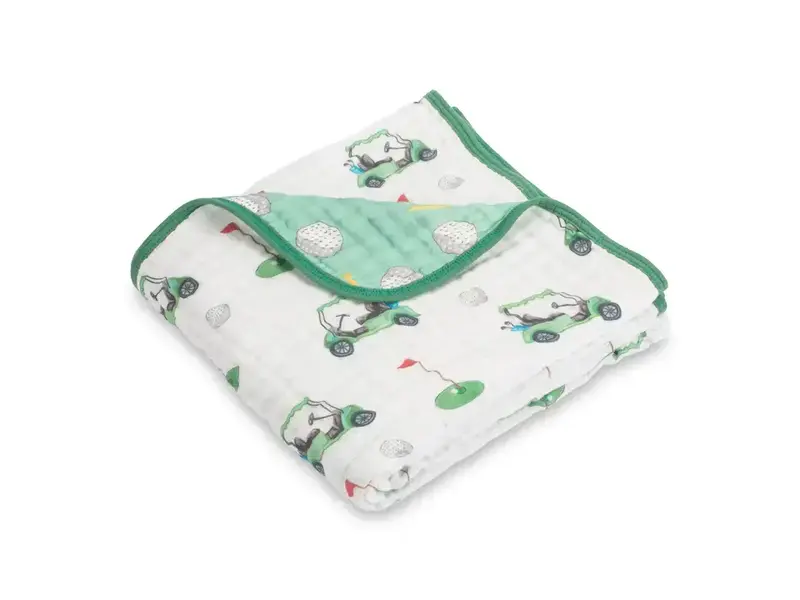LollyBanks Golf A Round Sports Theme Baby Toddler Muslin Blanket