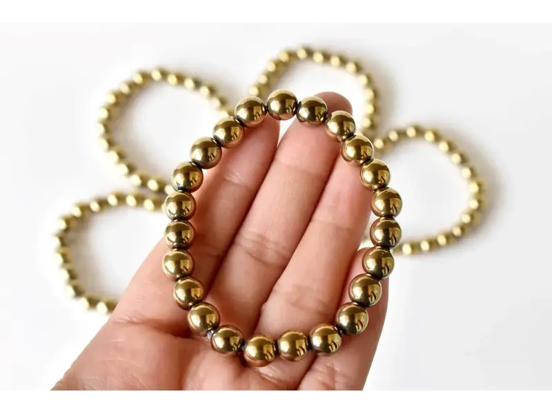 Soothing Crystals Golden Hematite| Healing Gemstone Bracelet