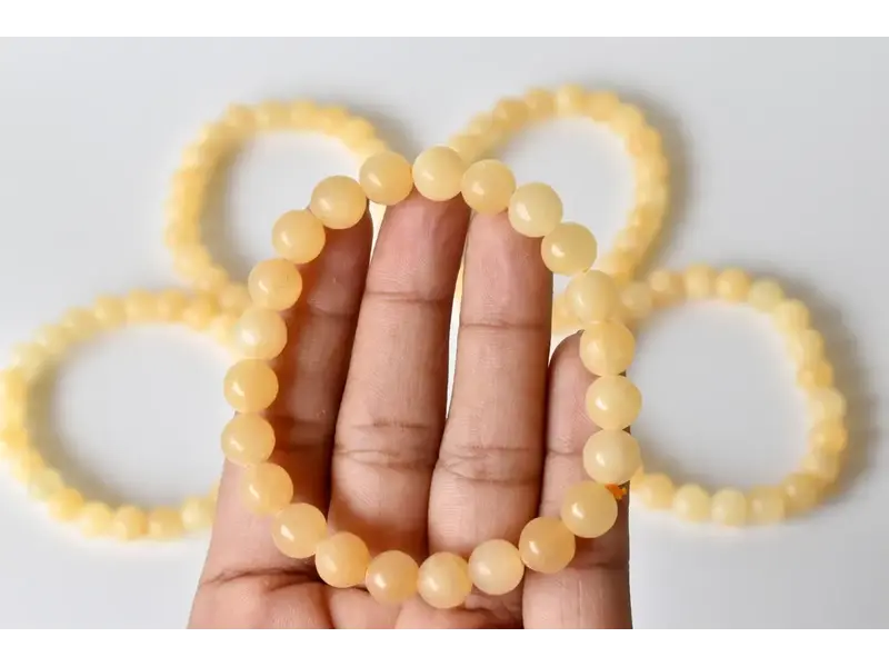 Soothing Crystals Honey Calcite | Gemstone Bracelet (8mm)