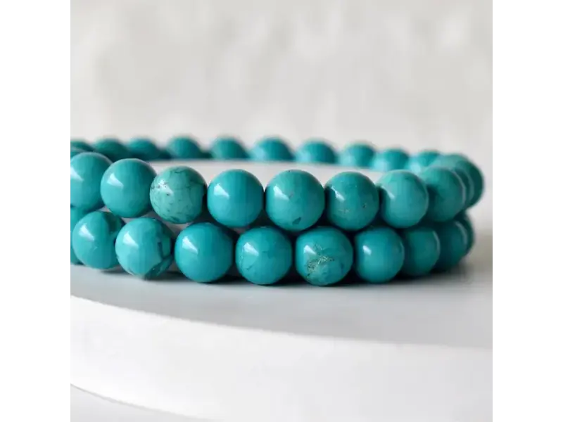 Soothing Crystals Turquoise Howlite | Gemstone Bracelet (8mm)