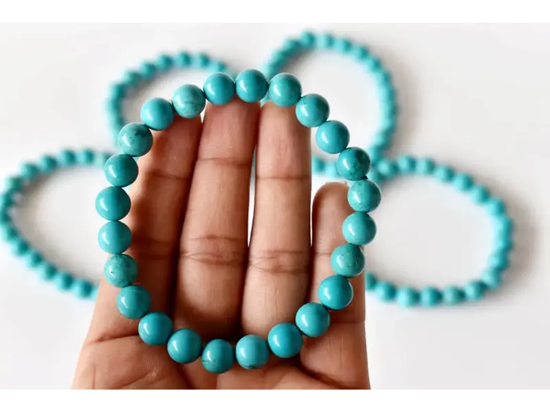 Soothing Crystals Turquoise Howlite | Gemstone Bracelet (8mm)