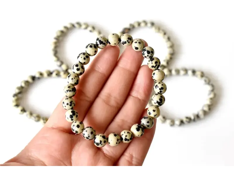 Soothing Crystals Dalmatian Jasper | Gemstone Bracelet (10mm)