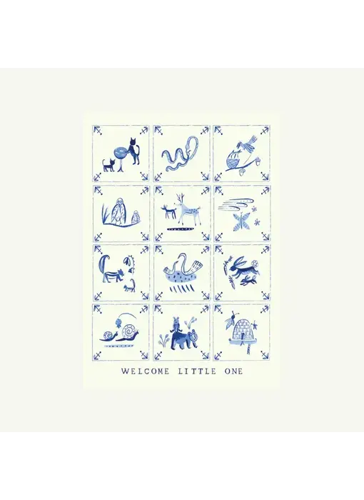 Baby Delft Tiles Card