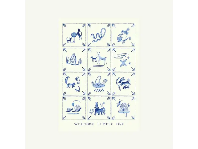 Mr. Boddington's Baby Delft Tiles Card