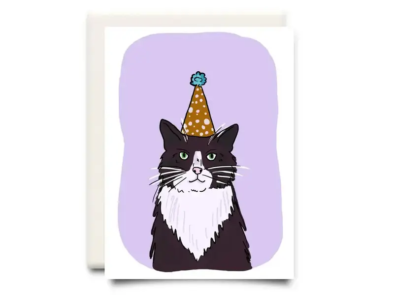 Inkwell Cards Cat in A Hat | Birthday Greeting Card