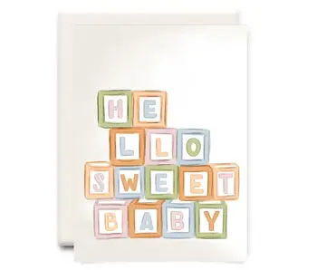 Hello Sweet Baby | New Baby Greeting Card
