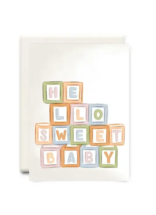 Hello Sweet Baby | New Baby Greeting Card