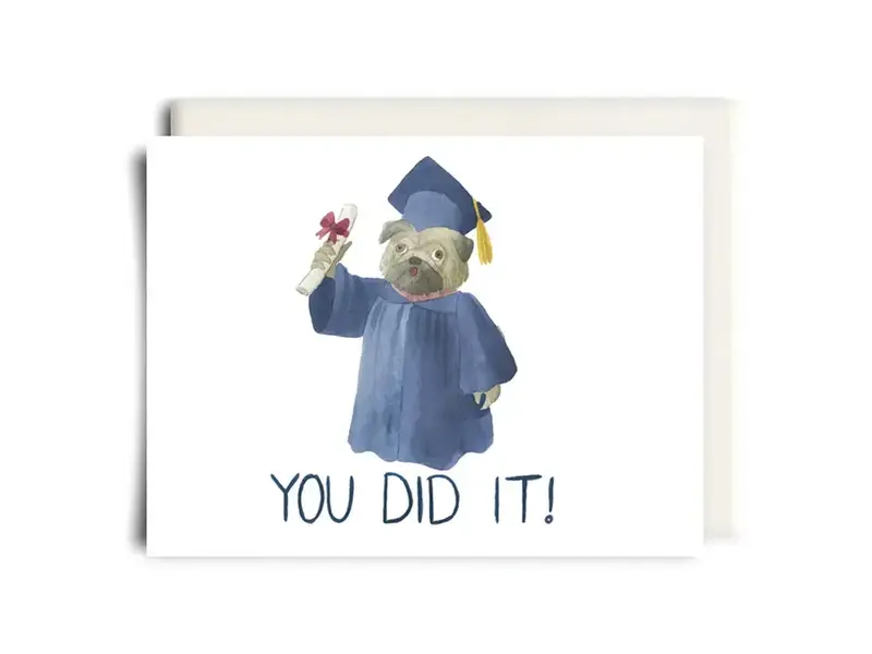Inkwell Cards You Did It! Pug | Graduation Greeting Card