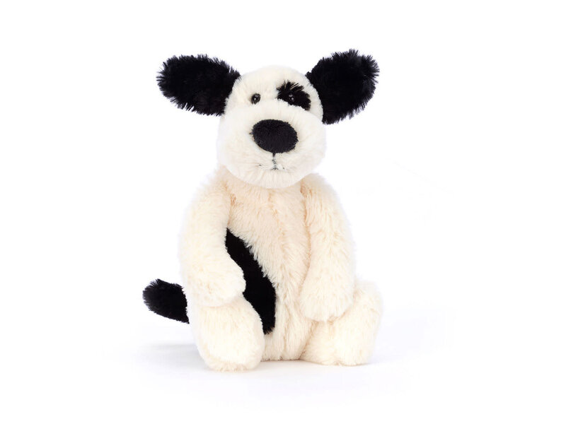 JellyCat Inc Bashful Rufferty Black & Cream Puppy Little