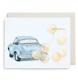 Efrances Vintage Car Wedding Greeting Card