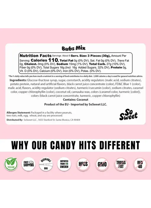 Swedish Candy Bubs Mix (8 oz)