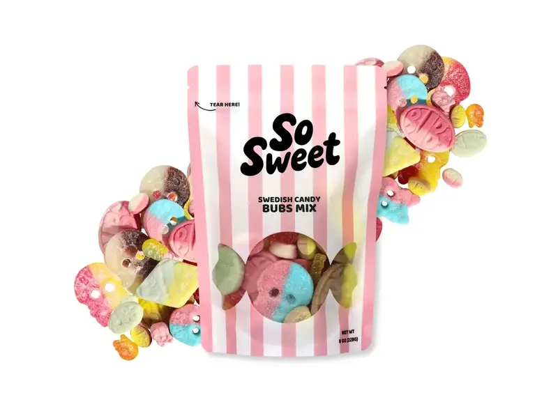 SoSweet LLC Swedish Candy Bubs Mix (8 oz)