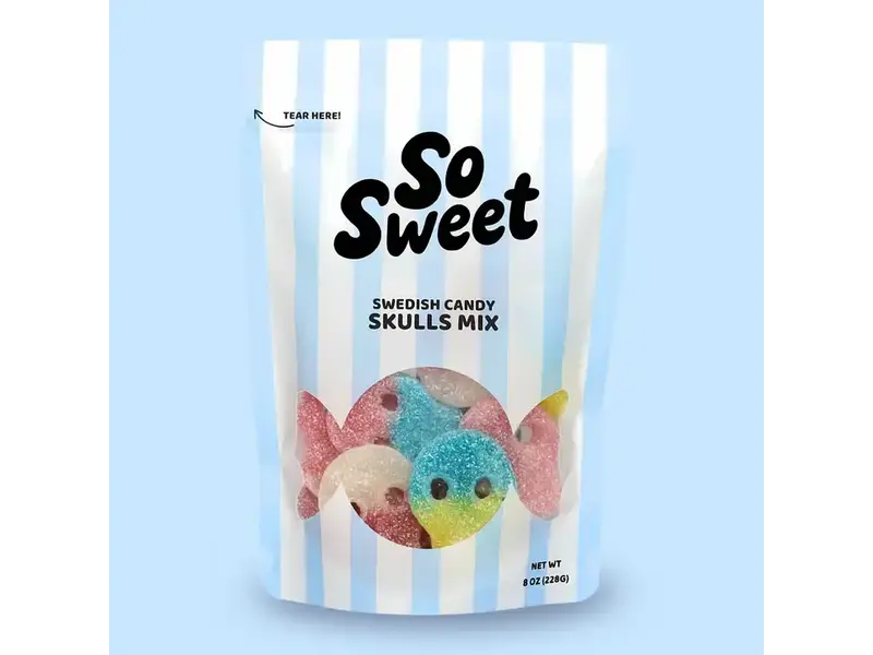 SoSweet LLC Swedish Candy Skulls Mix (8 oz)