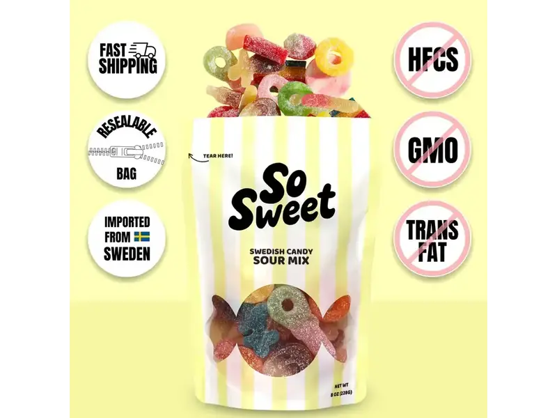 SoSweet LLC Swedish Candy Sour Mix (8 oz)