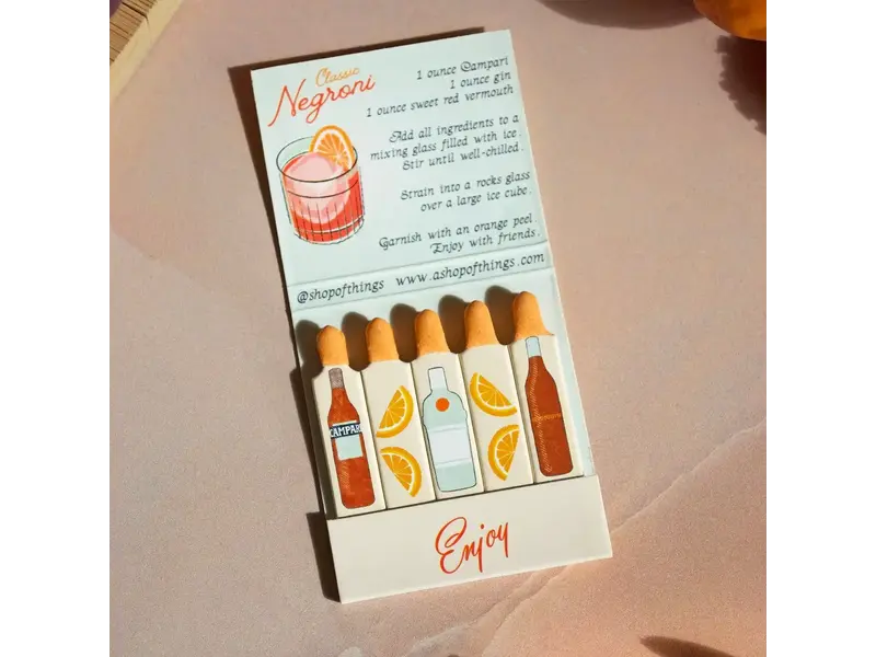 A Shop of Things Negroni Matchbook