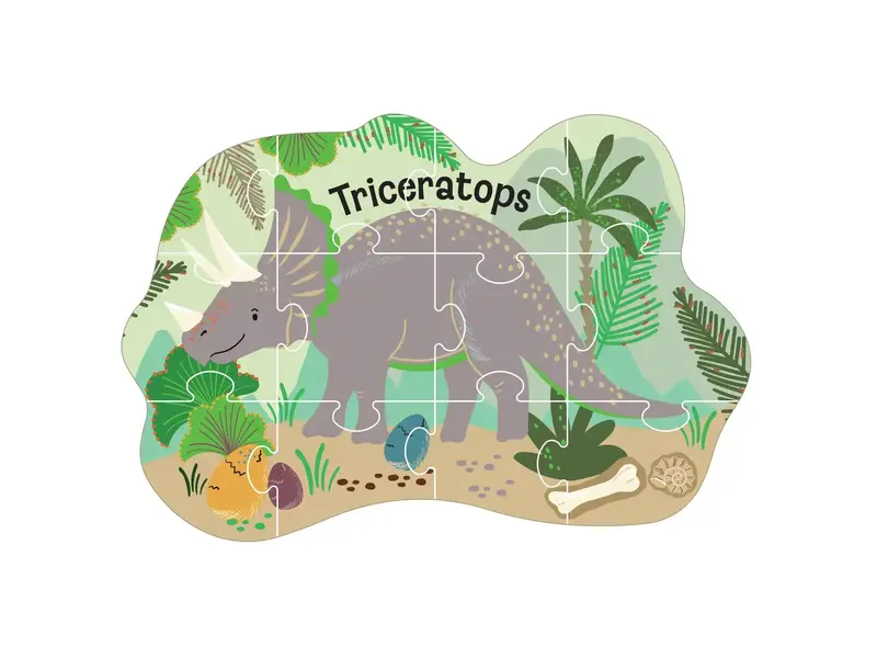 Floss and Rock Dino 12pc Shaped Puzzle