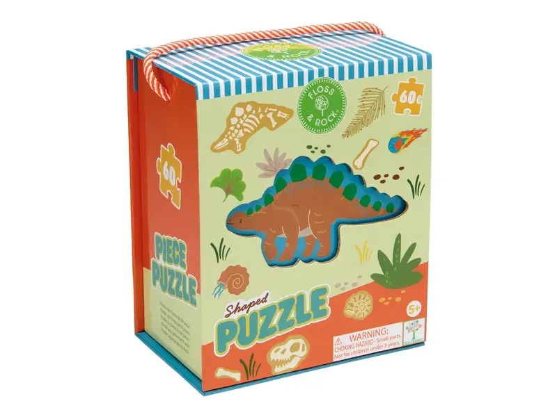 Floss and Rock Dino 60pc Shaped Puzzle