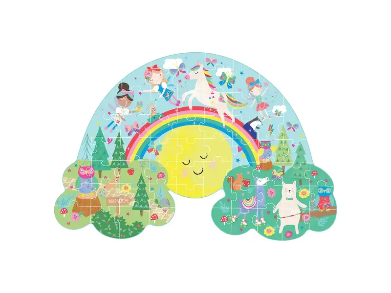 Floss and Rock Rainbow Fairy 60pc Shaped Puzzle