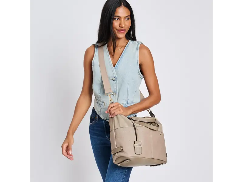 Moda Luxe London Satchel - Mushroom