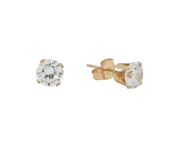 3mm CZ Prong Studs, 14k Gold Filled