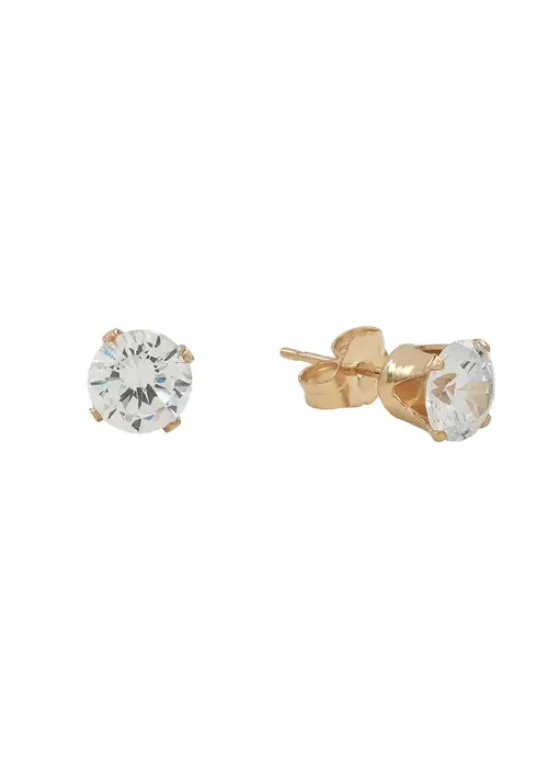 3mm CZ Prong Studs, 14k Gold Filled