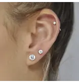 Ofina Jewelry 3mm CZ Prong Studs, 14k Gold Filled