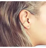 Ofina Jewelry CZ Tiny Trinity Studs - Gold Vermeil