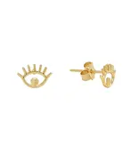 Ofina Jewelry Eye Studs, Gold Vermeil