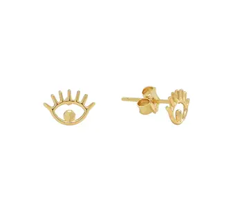 Eye Studs, Gold Vermeil