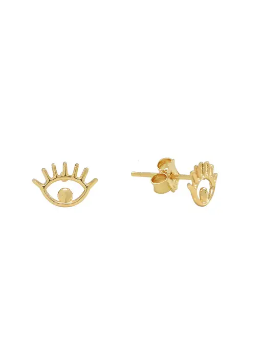 Eye Studs, Gold Vermeil
