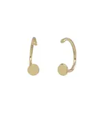 Ofina Jewelry Circle Open Huggie - Gold Vermeil