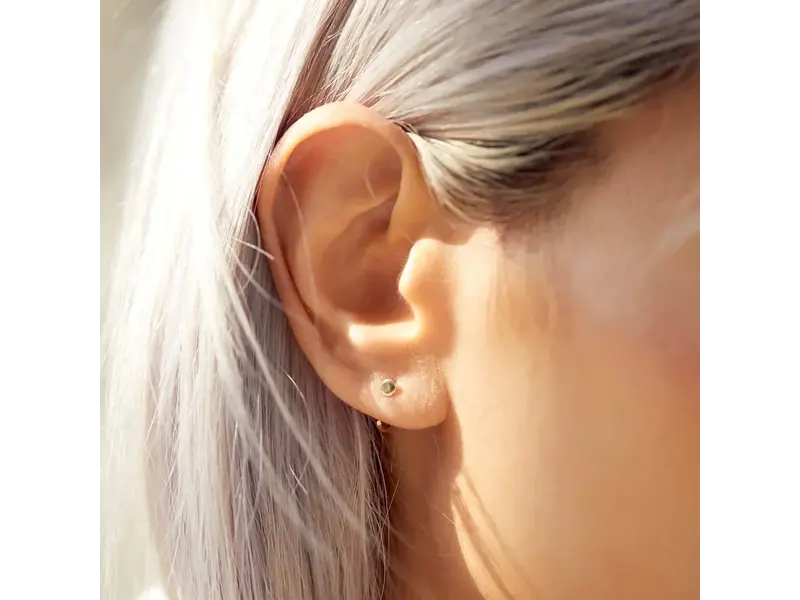 Ofina Jewelry Circle Open Huggie - Gold Vermeil