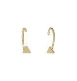 Ofina Jewelry Triangle Open Huggie - Gold Vermeil