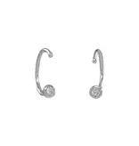 Ofina Jewelry CZ Open Huggie - Sterling Silver