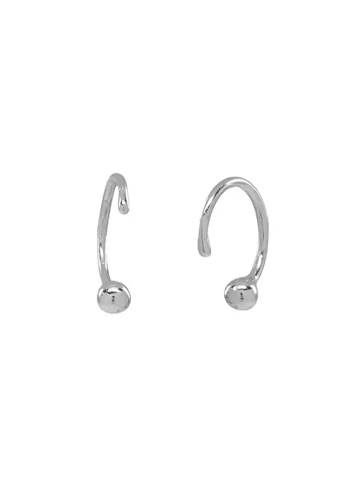 Ball Open Huggie - Sterling