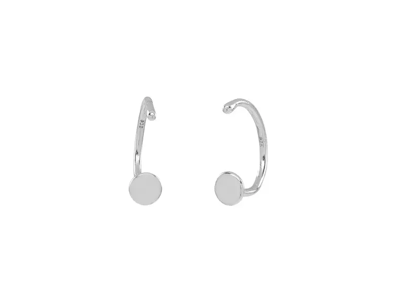 Ofina Jewelry Circle Open Huggie - Sterling Silver
