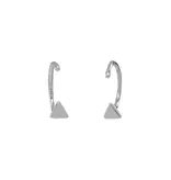 Ofina Jewelry Triangle Open Huggie - Sterling Silver