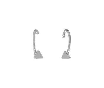Triangle Open Huggie - Sterling Silver