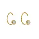 Opal Open Huggie - Gold Vermeil